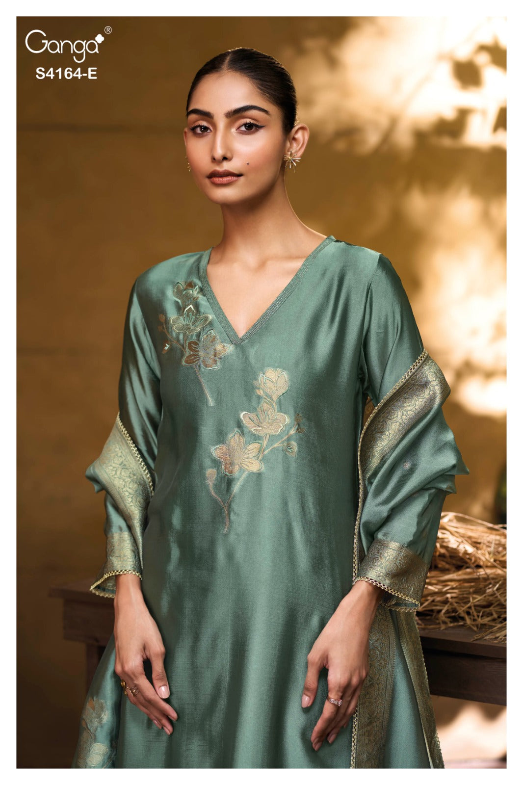 Hanie 4164 Ganga Premium Viscose Plazzo Style Suits Supplier India