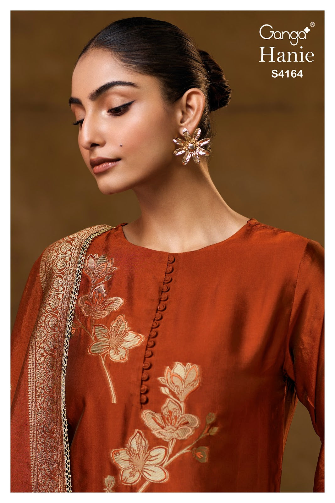 Hanie 4164 Ganga Premium Viscose Plazzo Style Suits Supplier India