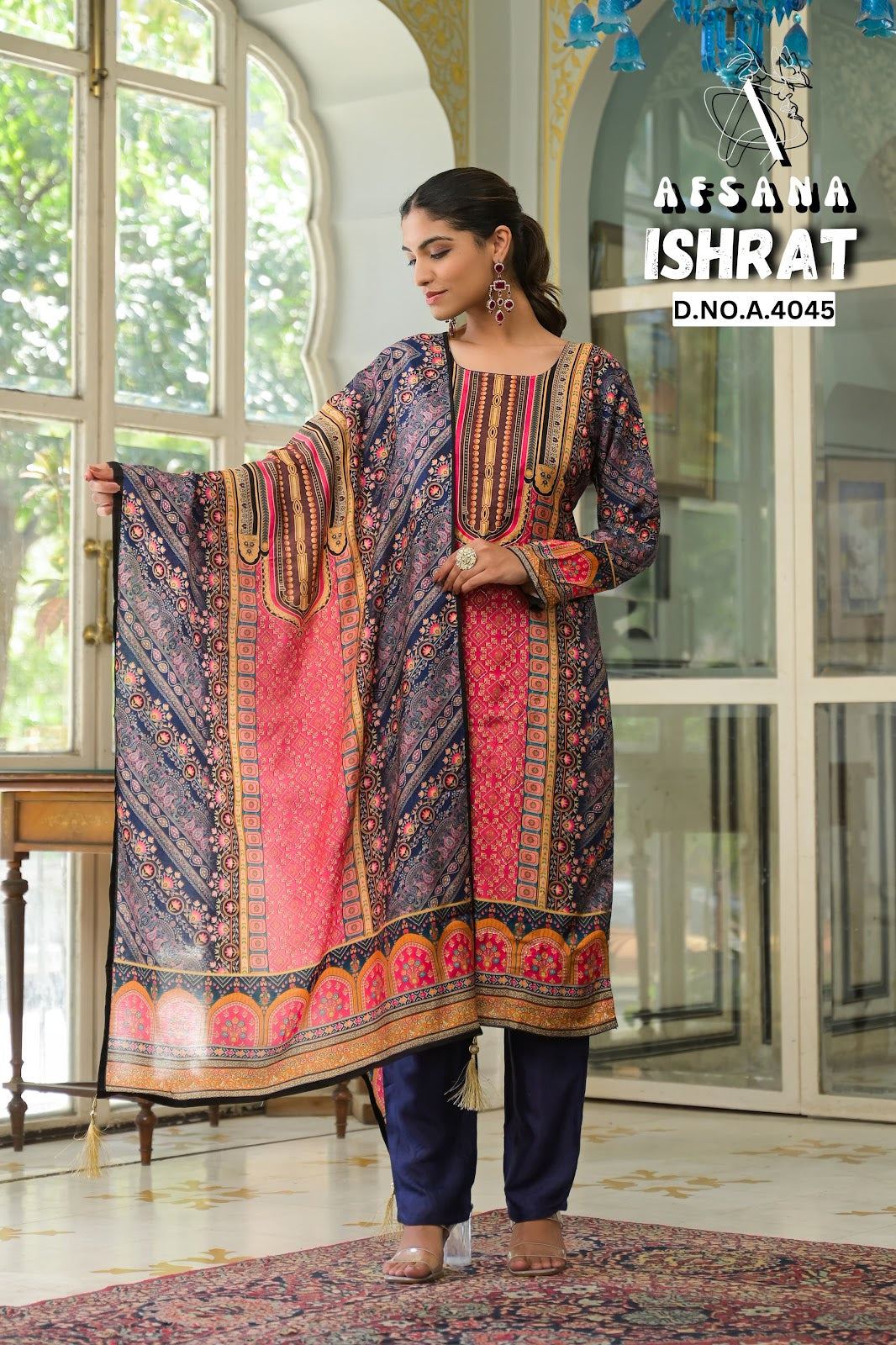 Hanifa Afsana Pure Muslin Pakistani Readymade Suits Wholesaler