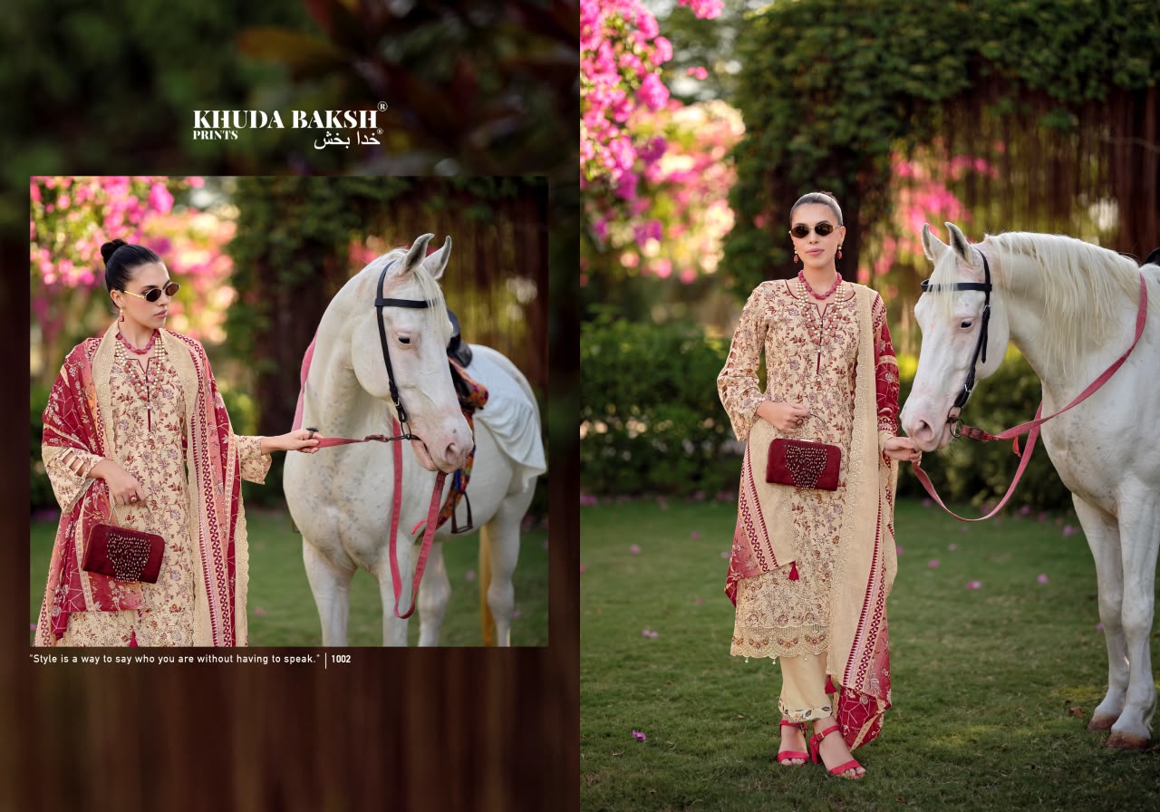 Haniya Hiba Khuda Baksh Prints Lawn Karachi Salwar Suits Manufacturer Ahmedabad