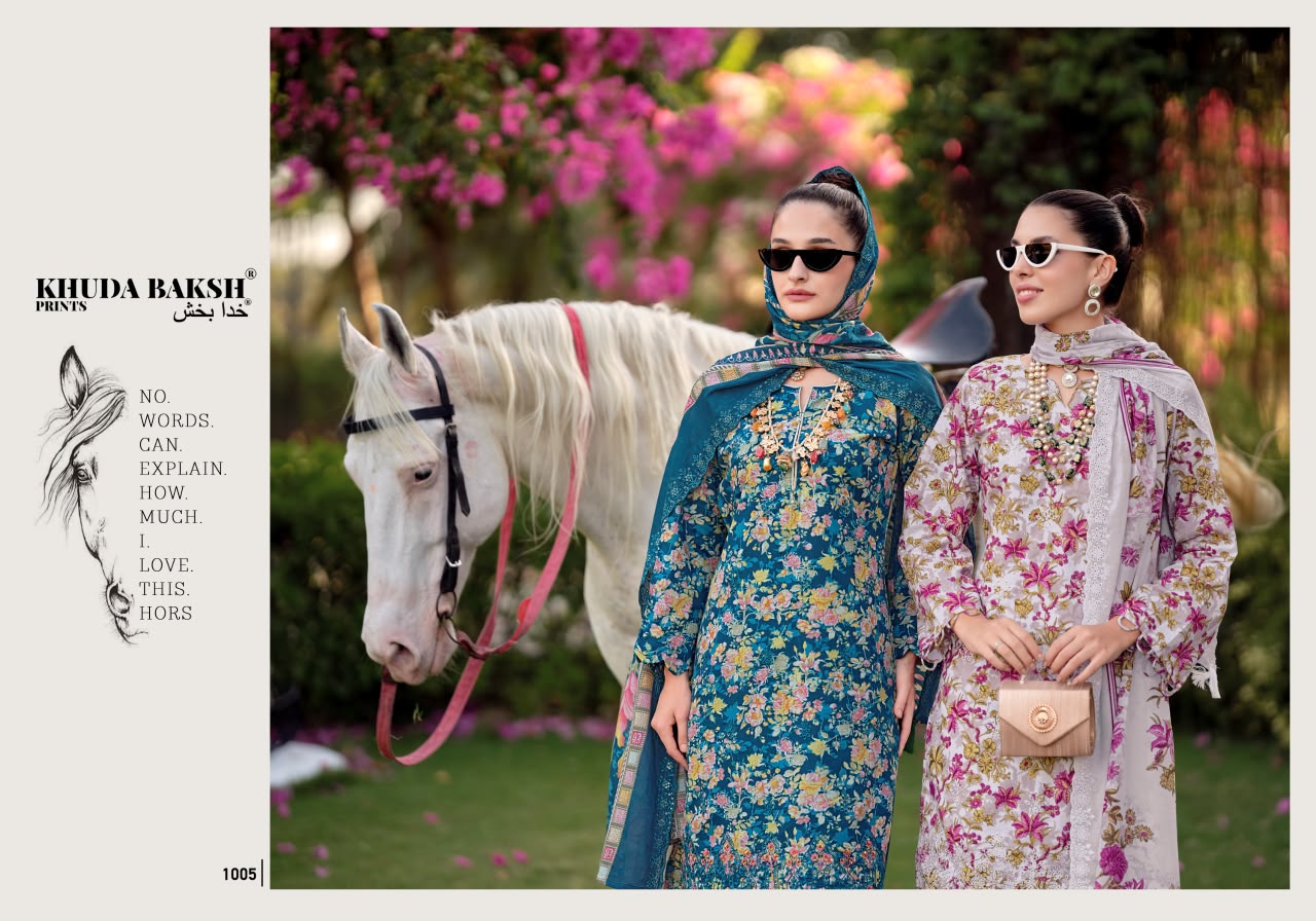 Haniya Hiba Khuda Baksh Prints Lawn Karachi Salwar Suits Manufacturer Ahmedabad