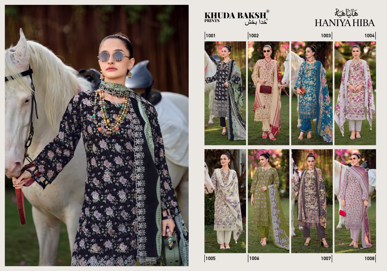 Haniya Hiba Khuda Baksh Prints Lawn Karachi Salwar Suits Manufacturer Ahmedabad