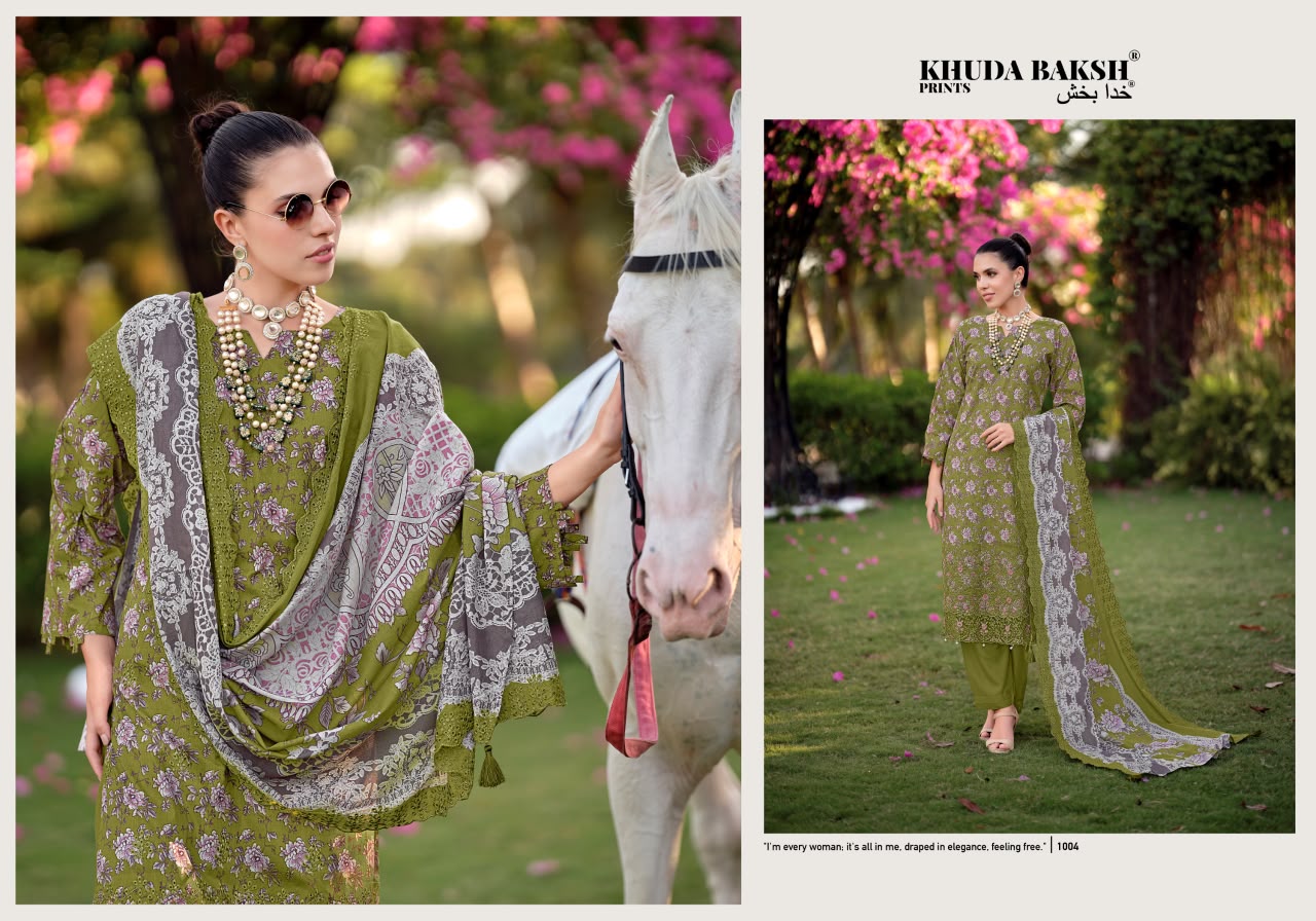 Haniya Hiba Khuda Baksh Prints Lawn Karachi Salwar Suits Manufacturer Ahmedabad