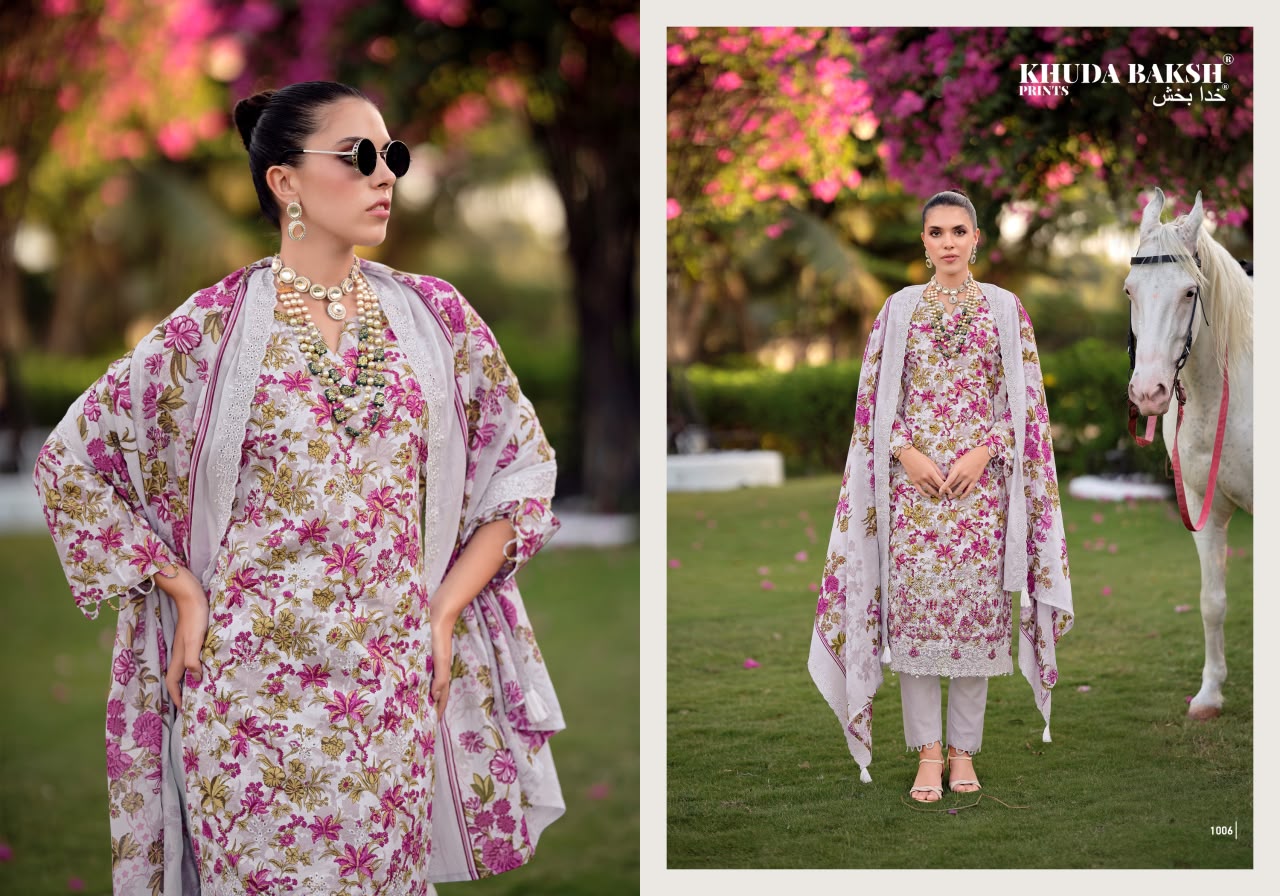 Haniya Hiba Khuda Baksh Prints Lawn Karachi Salwar Suits Manufacturer Ahmedabad