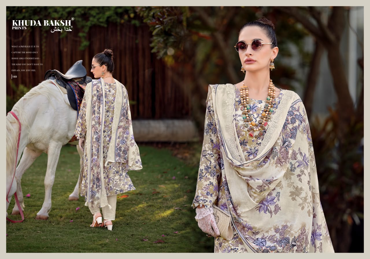 Haniya Hiba Khuda Baksh Prints Lawn Karachi Salwar Suits Manufacturer Ahmedabad