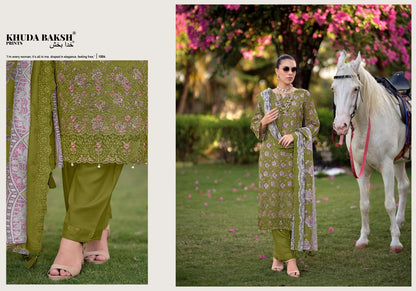 Haniya Hiba Khuda Baksh Prints Lawn Karachi Salwar Suits Manufacturer Ahmedabad