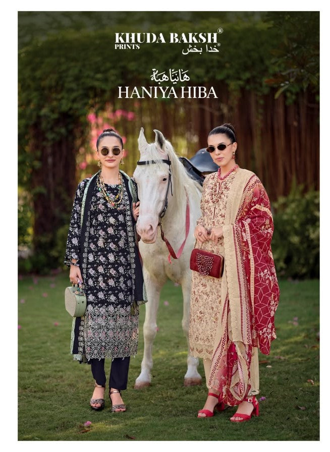 Haniya Hiba Khuda Baksh Prints Lawn Karachi Salwar Suits Manufacturer Ahmedabad