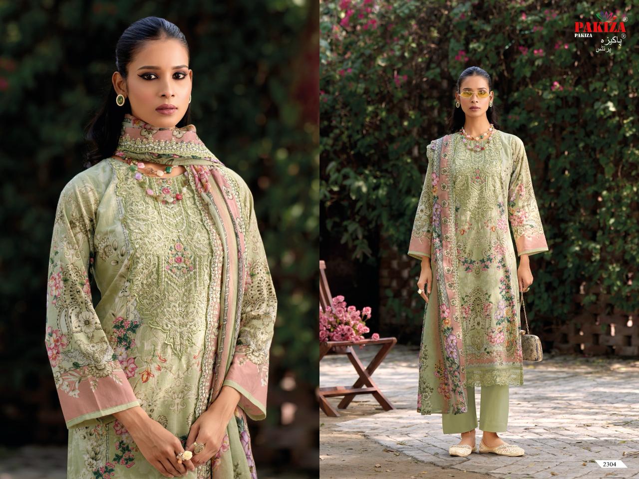 Haniya Hiba Vol 23 Pakiza Prints Lawn Cotton Karachi Salwar Suits Wholesaler India