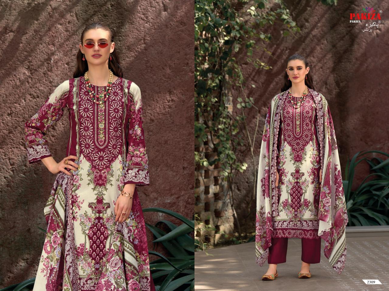 Haniya Hiba Vol 23 Pakiza Prints Lawn Cotton Karachi Salwar Suits Wholesaler India