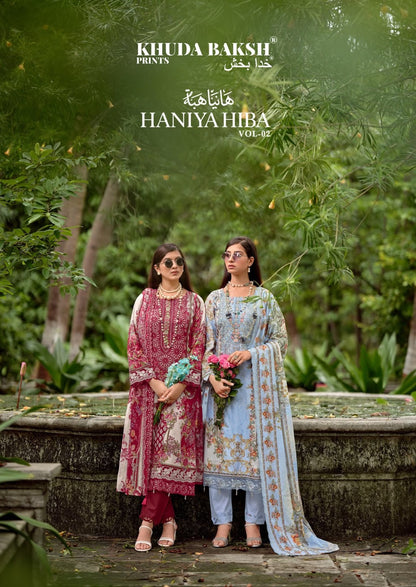 Haniya Hiba Vol 2 Khuda Baksh Prints Lawn Karachi Salwar Suits Wholesale Price