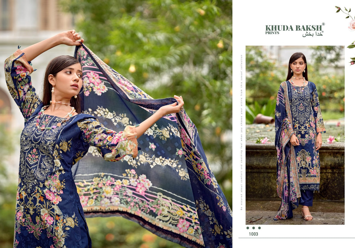 Haniya Hiba Vol 2 Khuda Baksh Prints Lawn Karachi Salwar Suits Wholesale Price