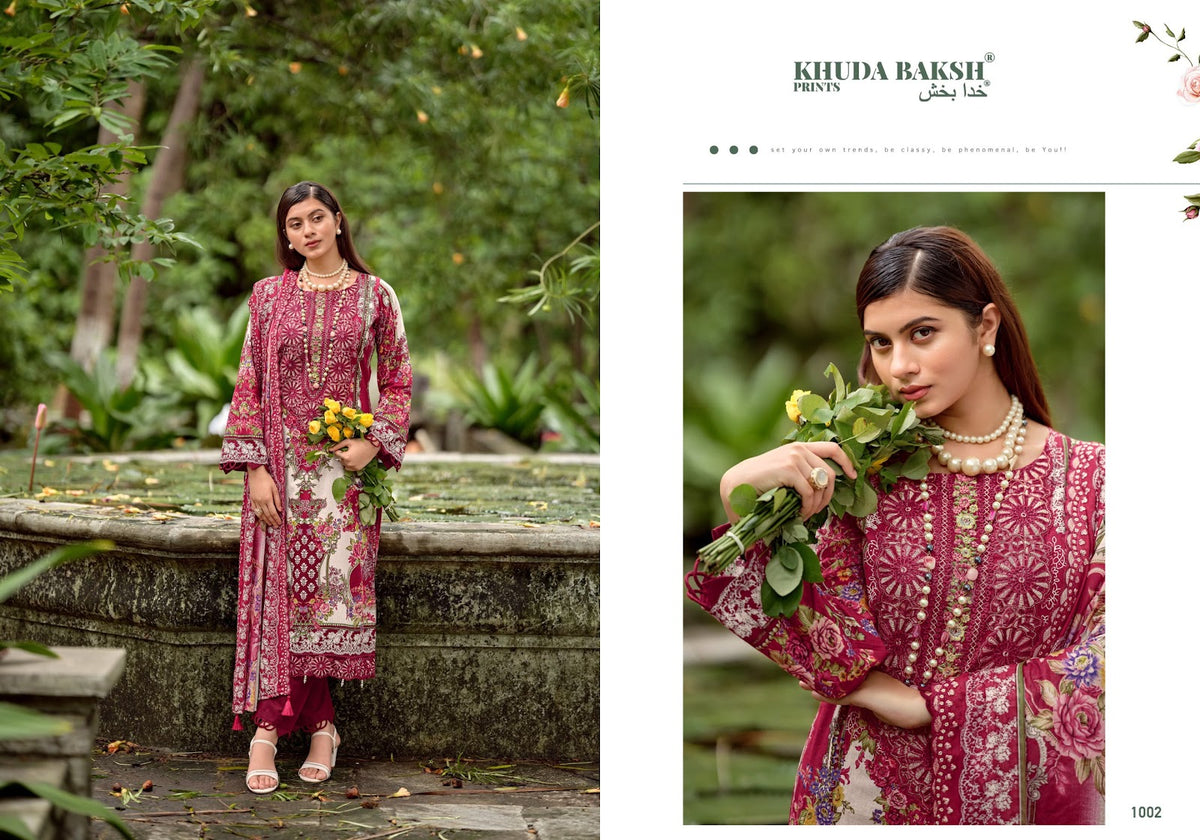 Haniya Hiba Vol 2 Khuda Baksh Prints Lawn Karachi Salwar Suits Wholesale Price
