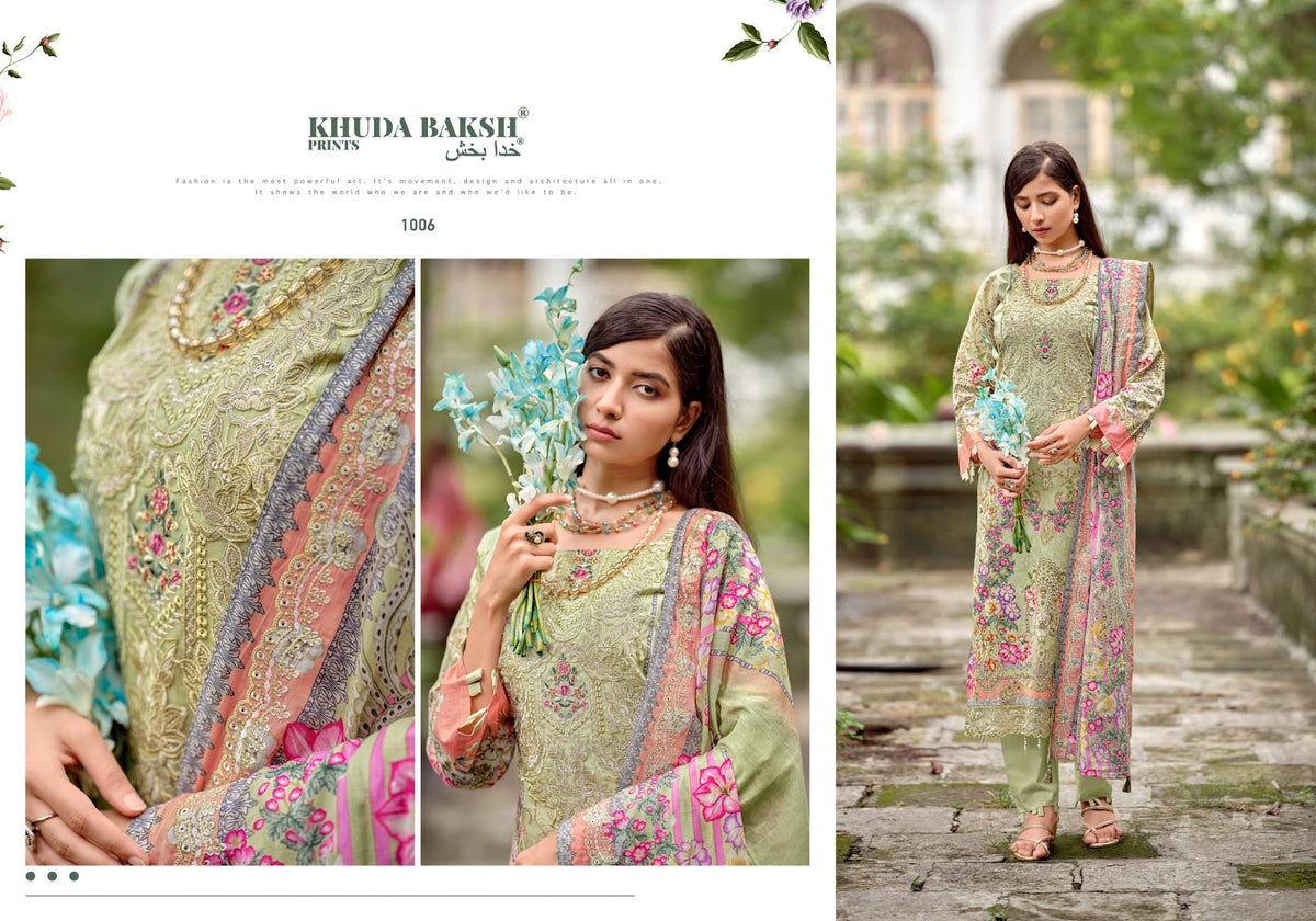Haniya Hiba Vol 2 Khuda Baksh Prints Lawn Karachi Salwar Suits Wholesale Price