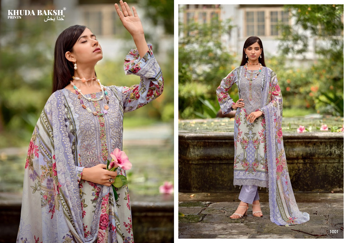 Haniya Hiba Vol 2 Khuda Baksh Prints Lawn Karachi Salwar Suits Wholesale Price