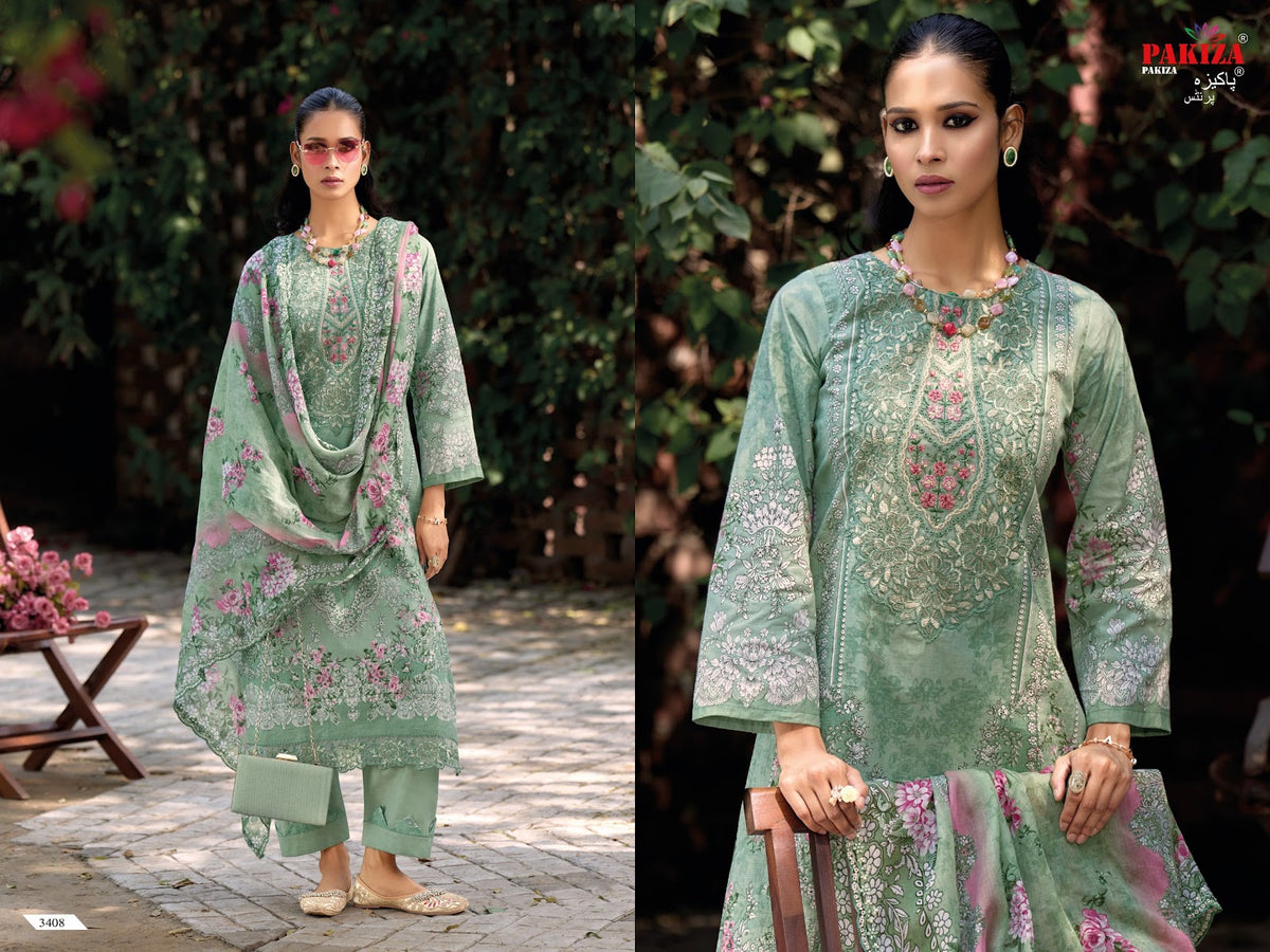 Haniya Hiba Vol 34 Pakiza Prints Lawn Cotton Karachi Salwar Suits Exporter