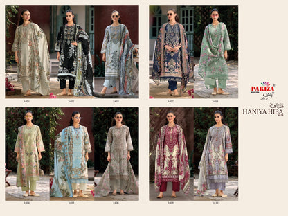 Haniya Hiba Vol 34 Pakiza Prints Lawn Cotton Karachi Salwar Suits Exporter