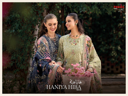 Haniya Hiba Vol 34 Pakiza Prints Lawn Cotton Karachi Salwar Suits Exporter
