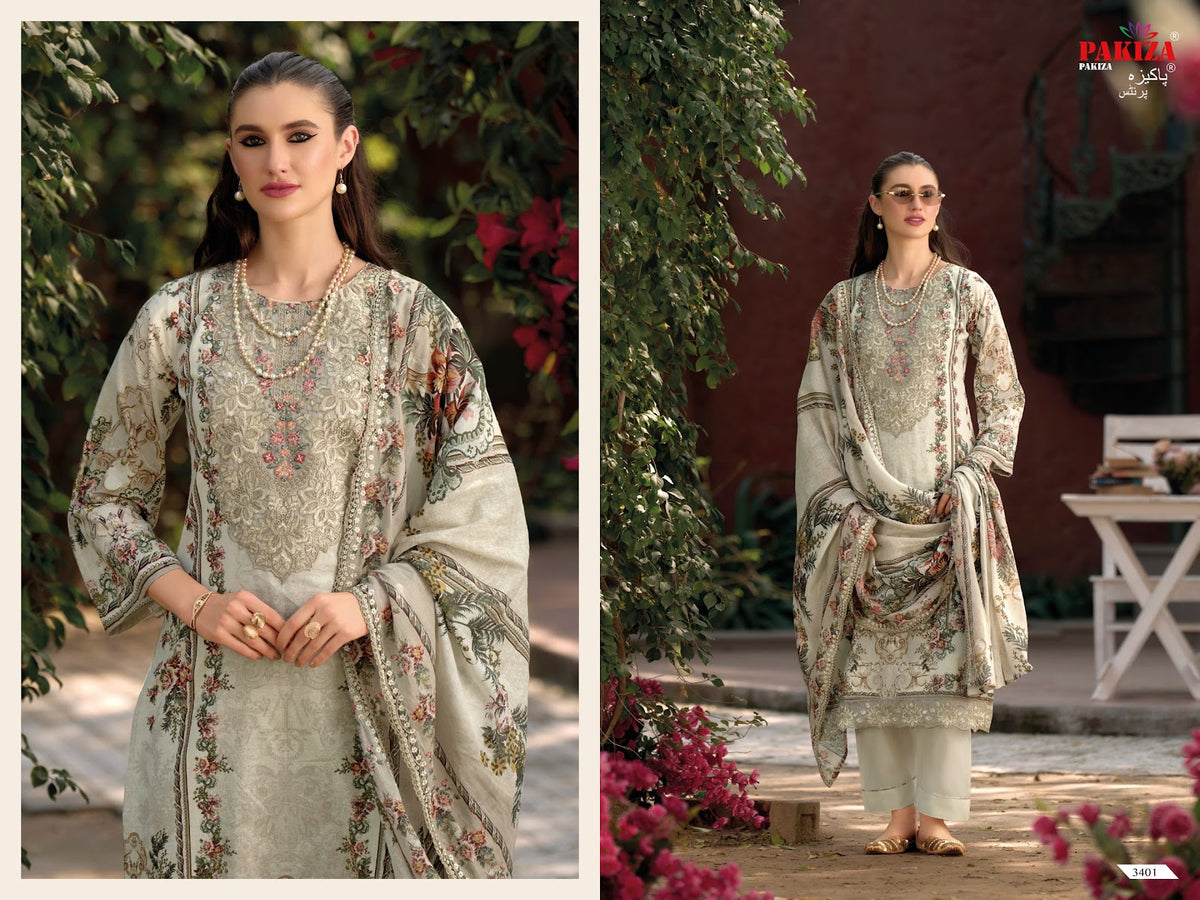 Haniya Hiba Vol 34 Pakiza Prints Lawn Cotton Karachi Salwar Suits Exporter