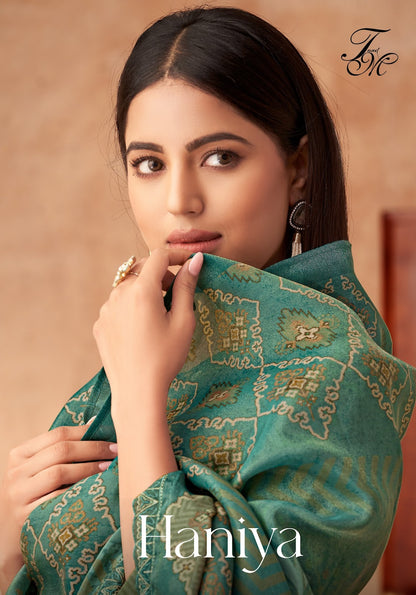Haniya Sahiba Tm Simmer Tissue Plazzo Style Suits Supplier