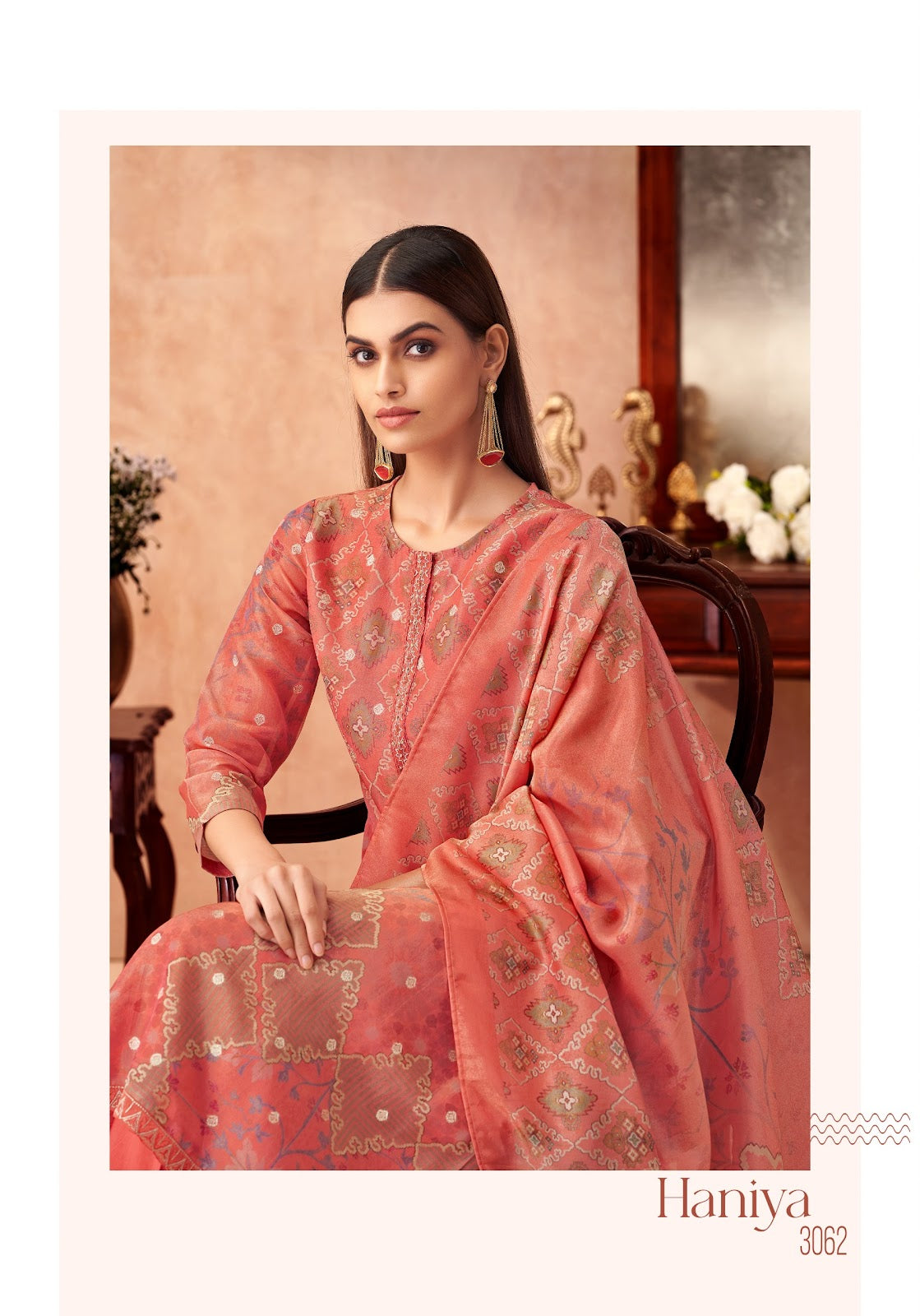 Haniya Sahiba Tm Simmer Tissue Plazzo Style Suits Supplier