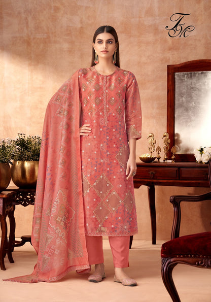 Haniya Sahiba Tm Simmer Tissue Plazzo Style Suits Supplier