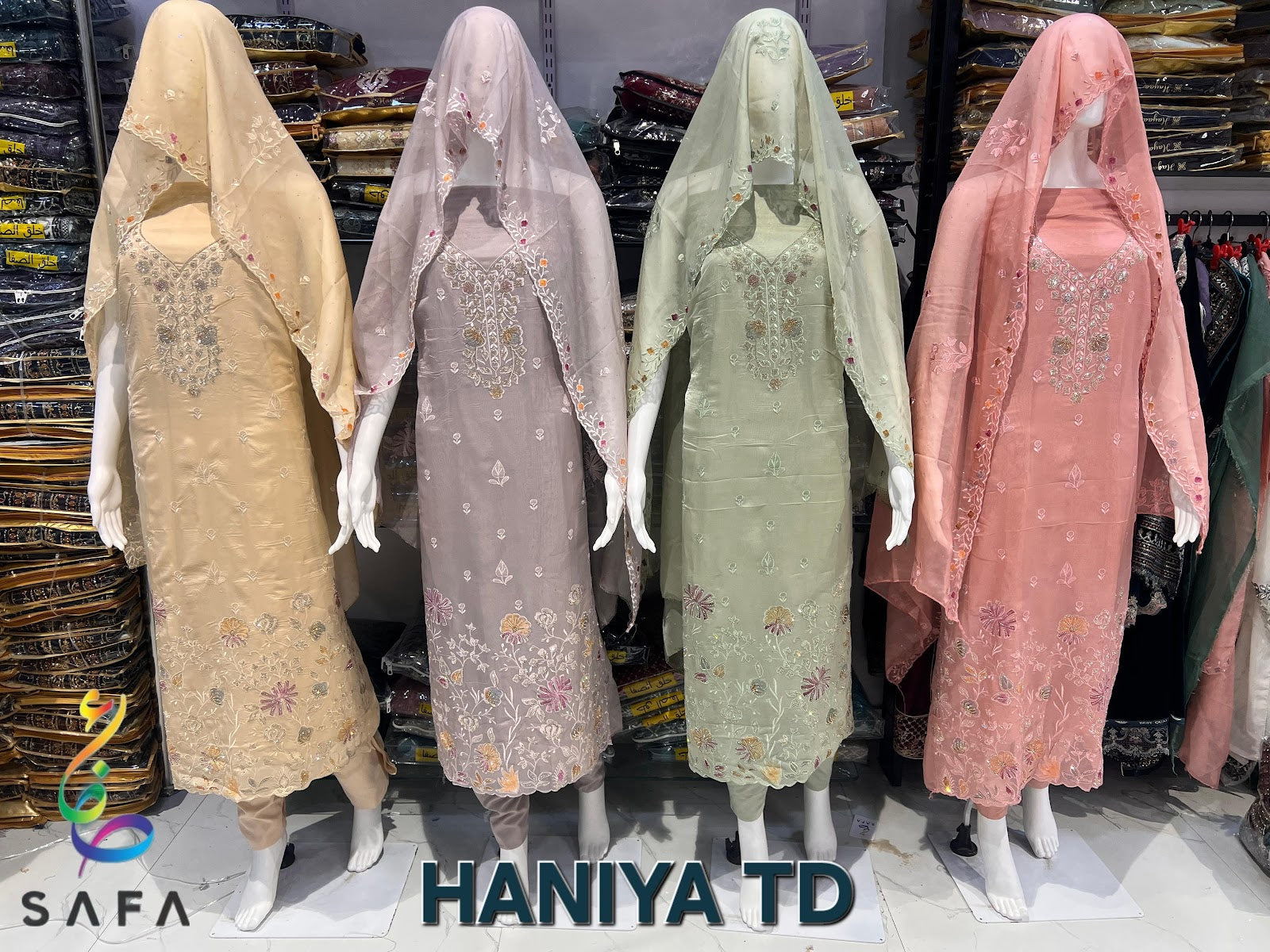 Haniya Td Safa Creation Silk Pakistani Salwar Suits Wholesale Price