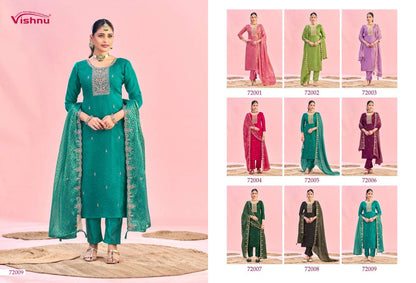 Haniya Vishnu Impex Moss Pant Style Suits Exporter India