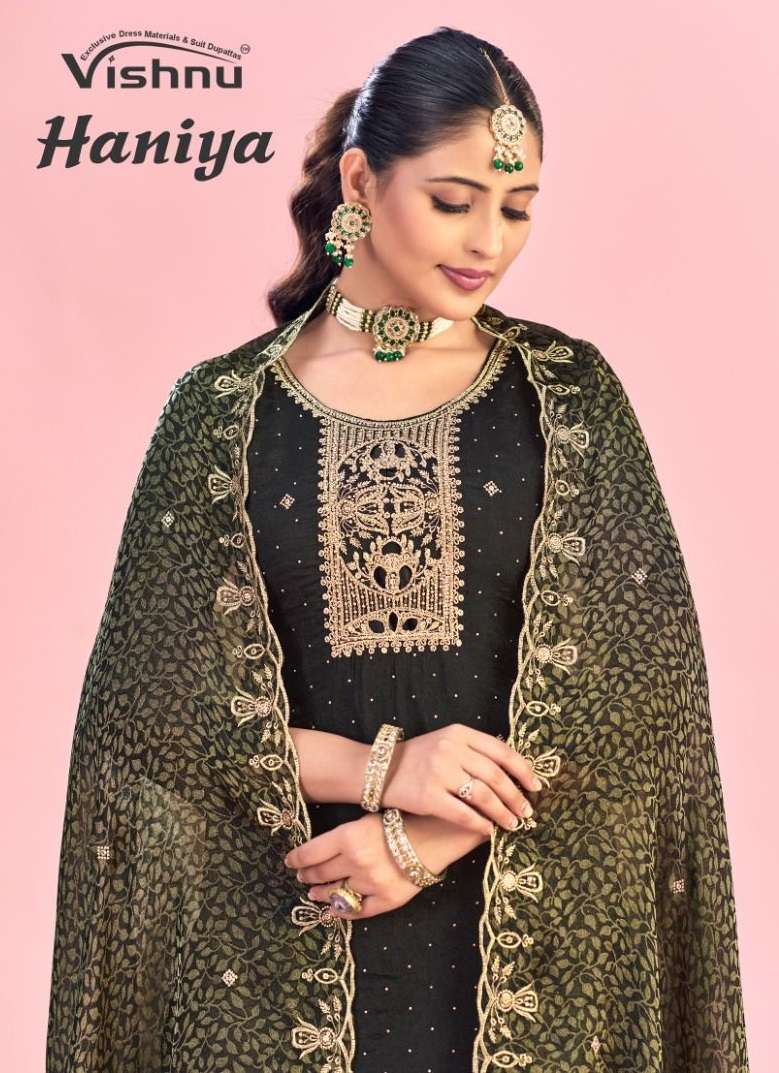 Haniya Vishnu Impex Moss Pant Style Suits Exporter India