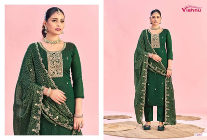 Haniya Vishnu Impex Moss Pant Style Suits Exporter India