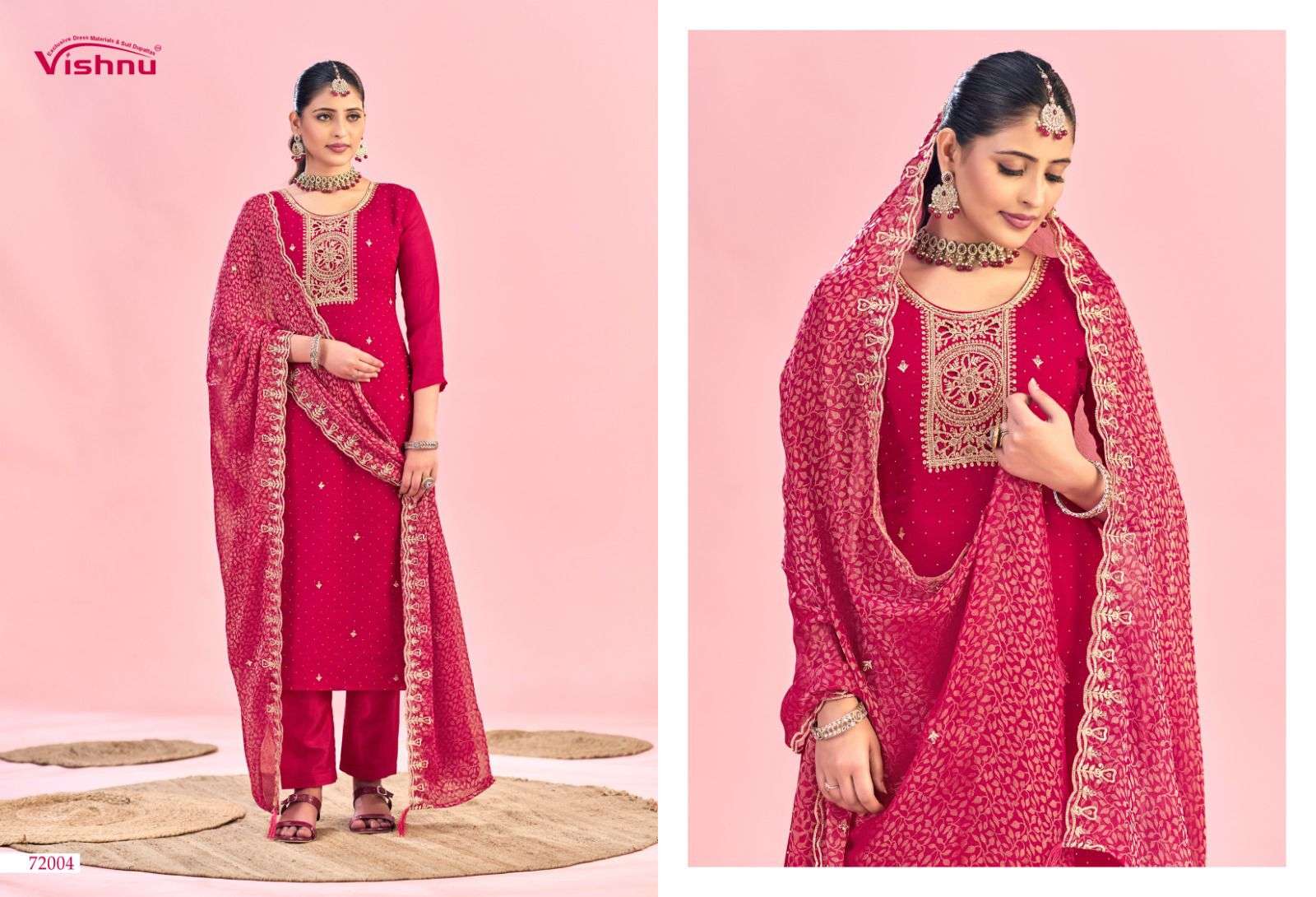 Haniya Vishnu Impex Moss Pant Style Suits Exporter India