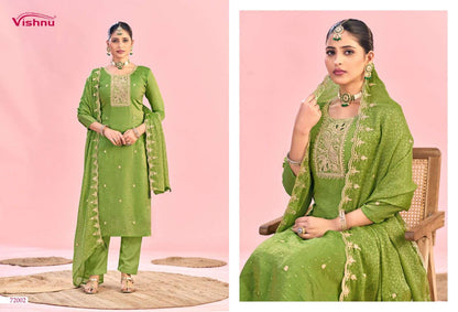 Haniya Vishnu Impex Moss Pant Style Suits Exporter India