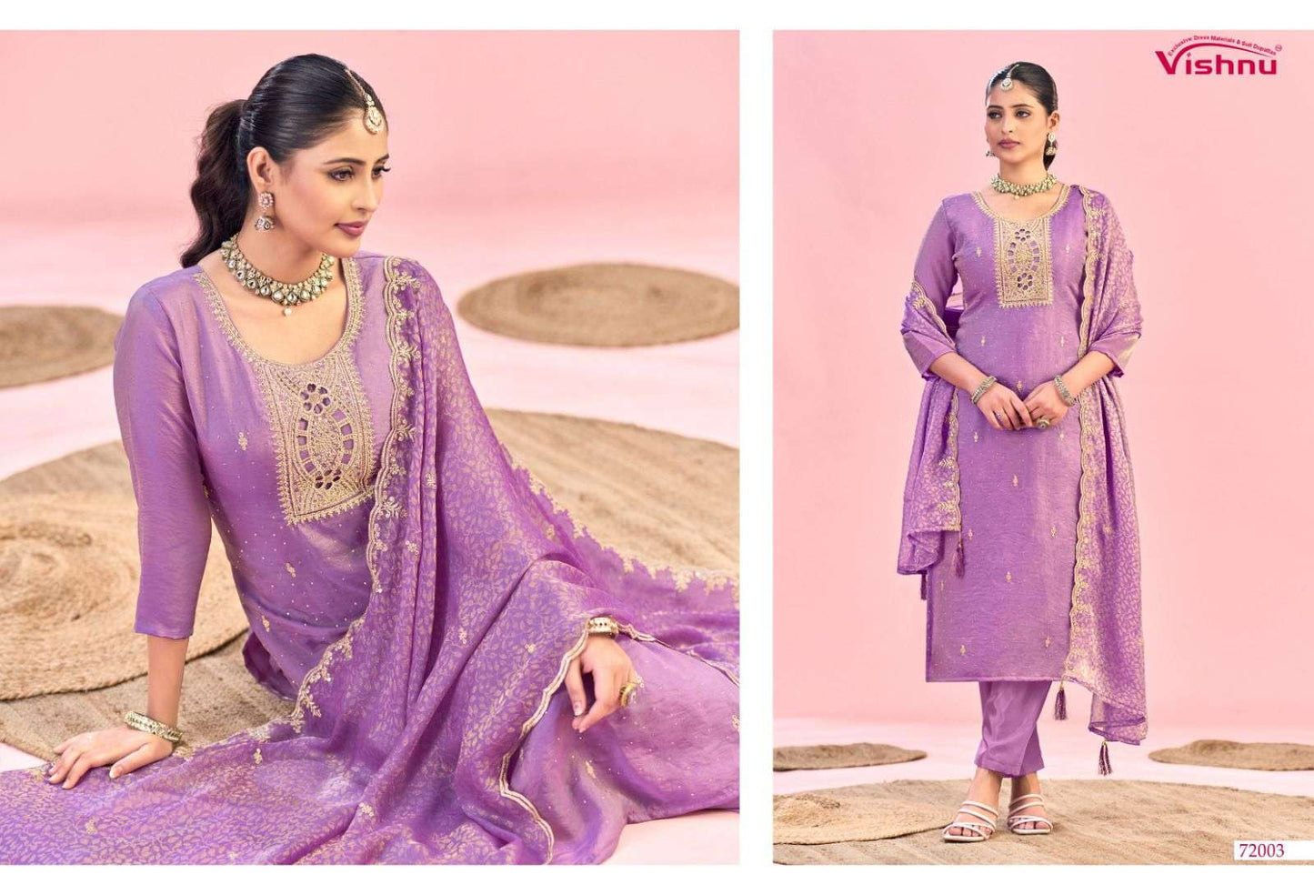 Haniya Vishnu Impex Moss Pant Style Suits Exporter India