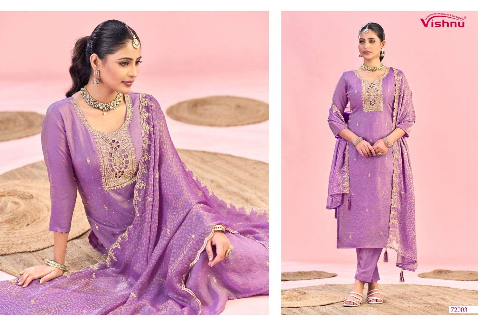 Haniya Vishnu Impex Moss Pant Style Suits Exporter India