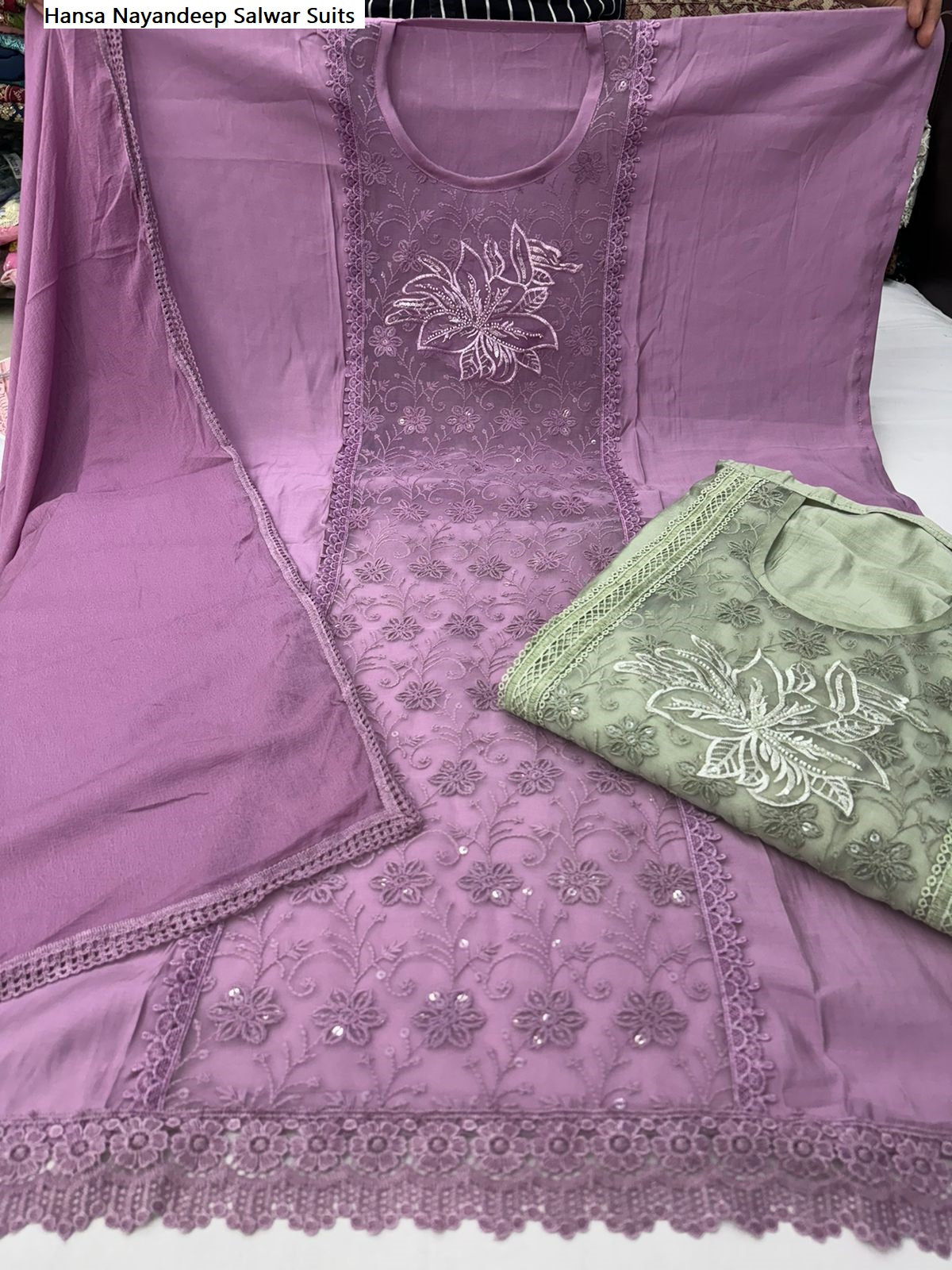 Hansa Nayandeep Roman Silk Salwar Suits