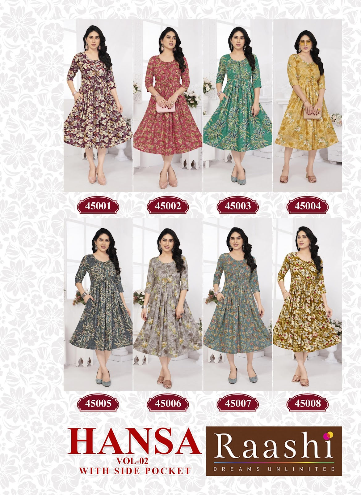 Hansa Vol 2 Raashi Rayon Kurti With Pocket Wholesale Price