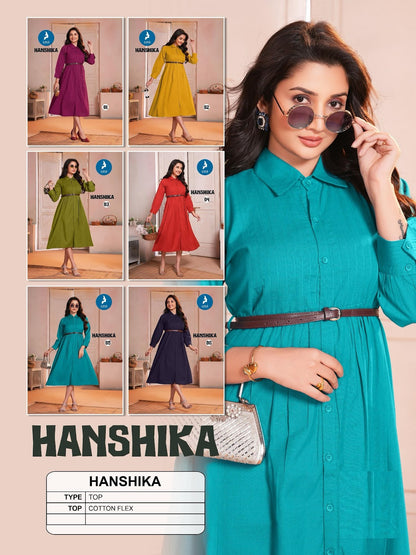 Hanshika Kaya Flex Cotton Midi Dress Wholesaler