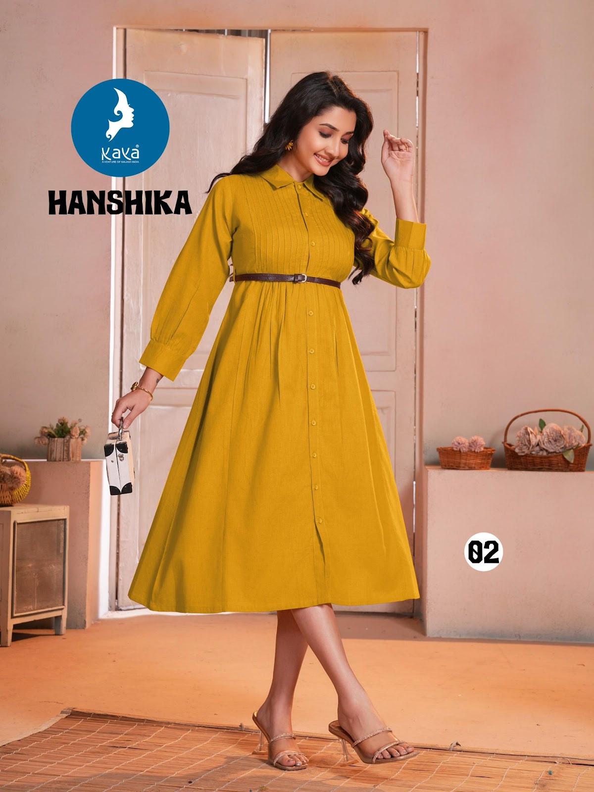 Hanshika Kaya Flex Cotton Midi Dress Wholesaler