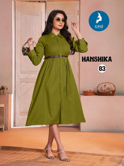 Hanshika Kaya Flex Cotton Midi Dress Wholesaler