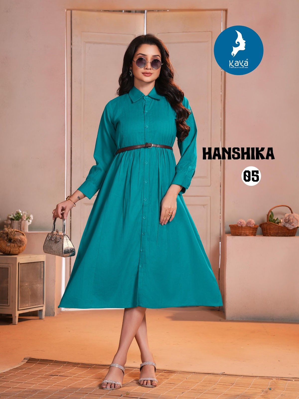 Hanshika Kaya Flex Cotton Midi Dress Wholesaler