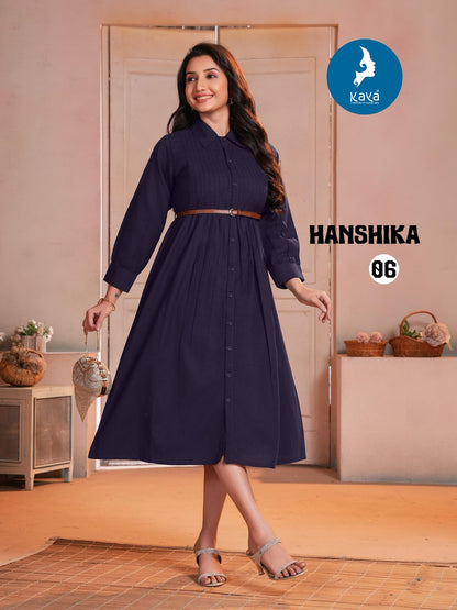 Hanshika Kaya Flex Cotton Midi Dress Wholesaler