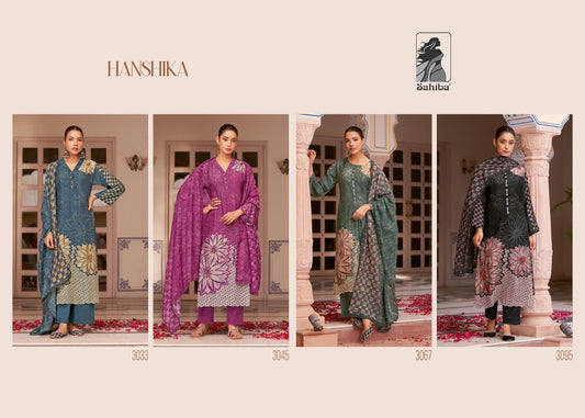 Hanshika Sahiba Muslin Pant Style Suits Manufacturer India