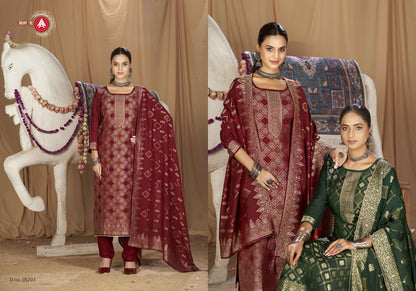Hanshika Vol 4 Triple Aaa Viscose Muslin Pant Style Suits Exporter Ahmedabad