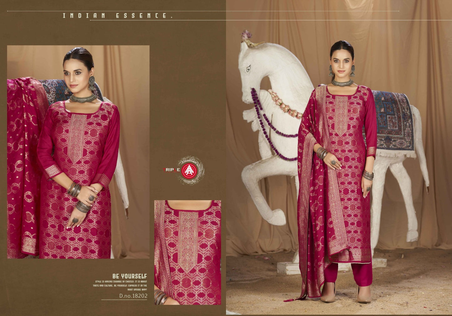 Hanshika Vol 4 Triple Aaa Viscose Muslin Pant Style Suits Exporter Ahmedabad
