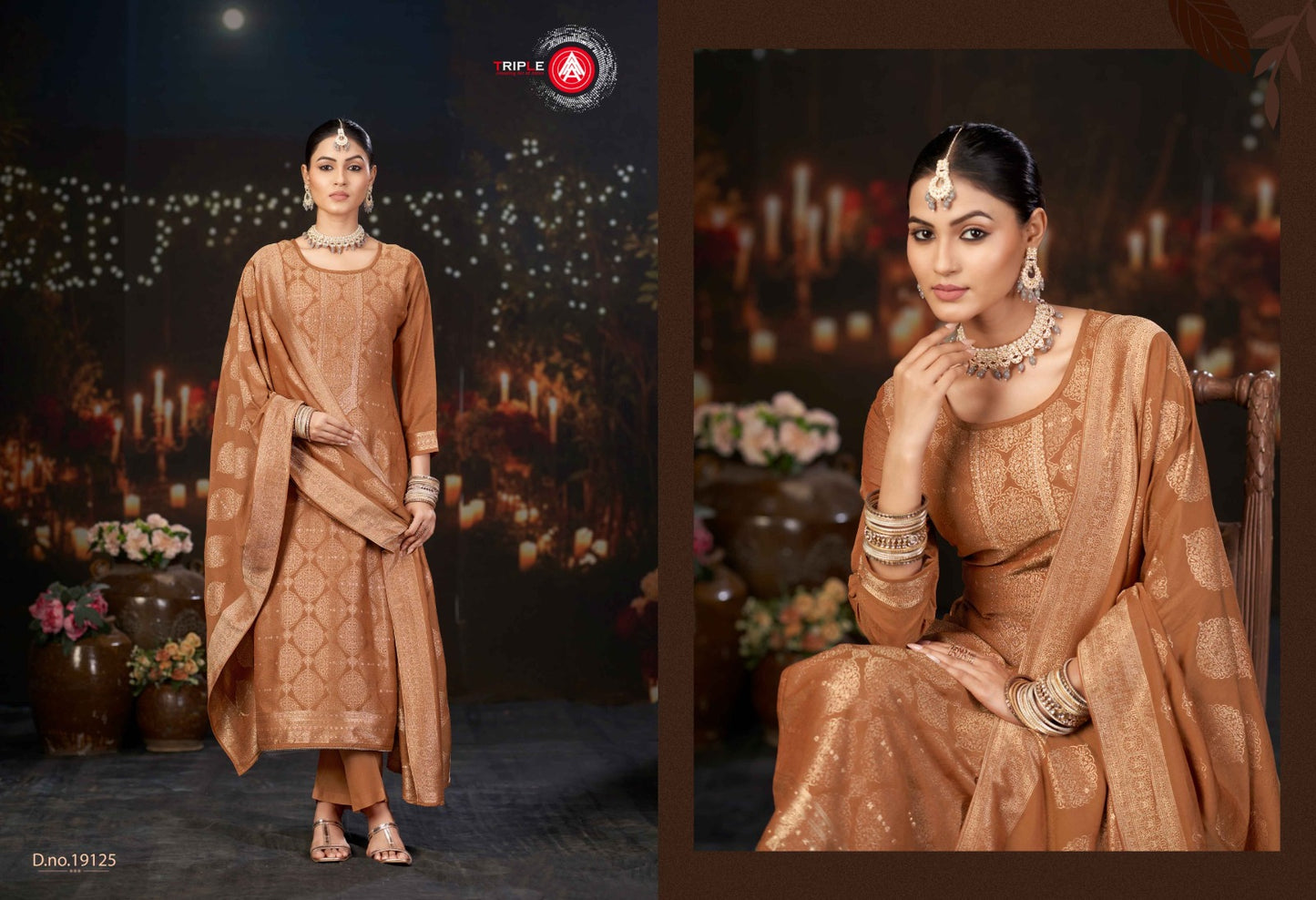 Hanshika Vol 6 Triple Aaa Muslin Jacquard Pant Style Suits Wholesaler Gujarat