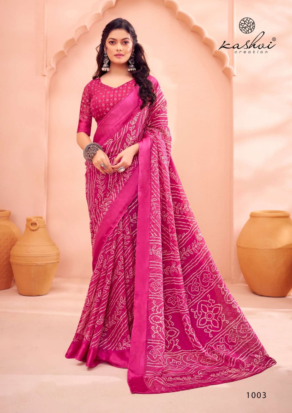 Hansika Kashvi Creation Organza Sarees Supplier