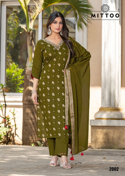 Hansika Mittoo Cotton Jacquard Readymade Pant Style Suits Wholesaler Ahmedabad
