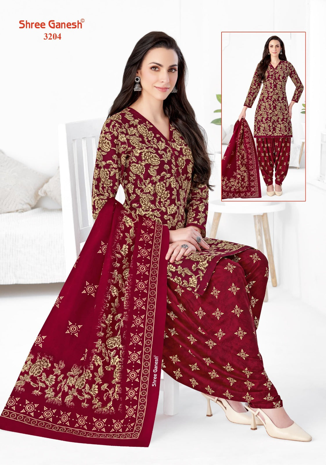 Hansika Special Vol 2 Patiyala With Pocket Shree Ganesh Cotton Dress Material Wholesaler Gujarat