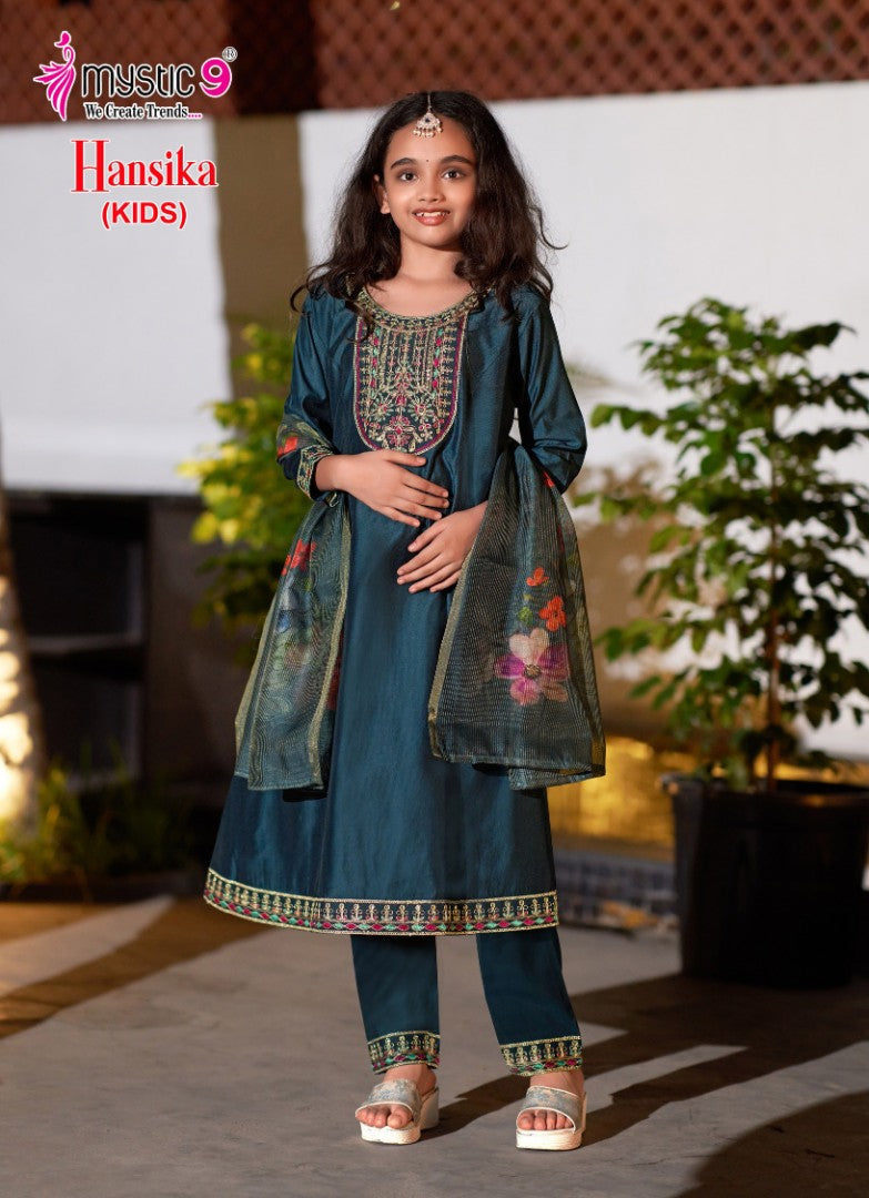 Hansika Vol 1 Mystic 9 Gadwal Girls Readymade Pant Suits Wholesale Rate