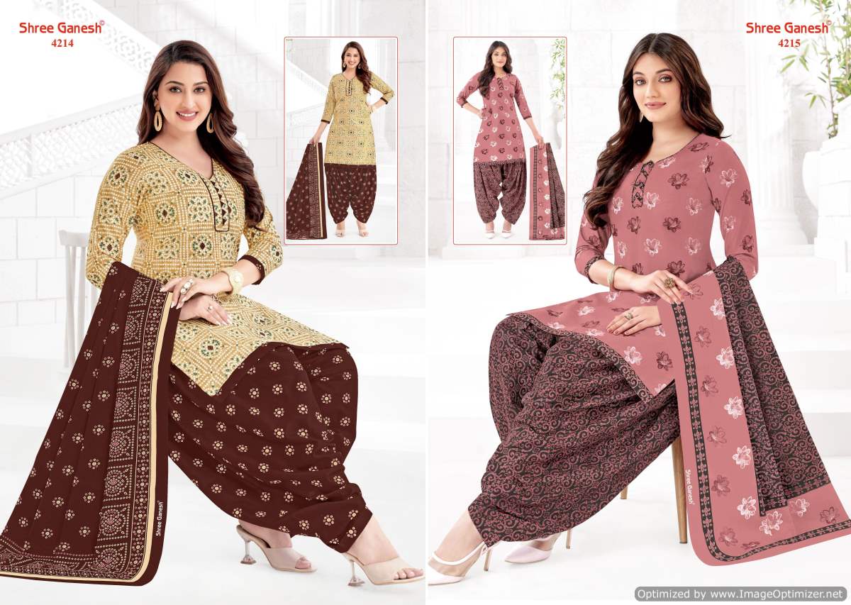 Hansika Vol 22 Shree Ganesh Readymade Cotton Patiyala Suits