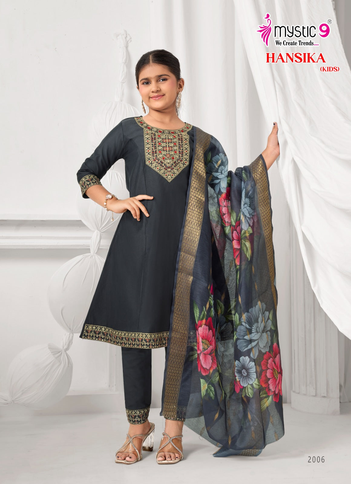 Hansika Vol 2 Mystic 9 Gadwal Girls Readymade Pant Suits Exporter Ahmedabad
